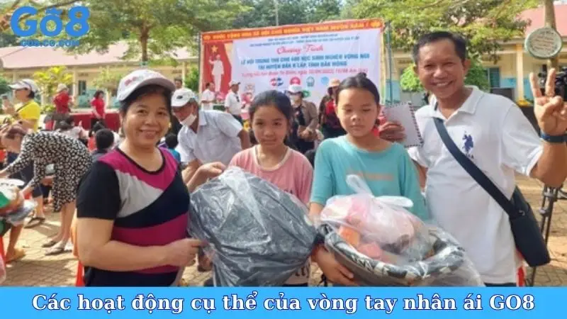 Các hoạt động cụ thể của vòng tay nhân ái GO8